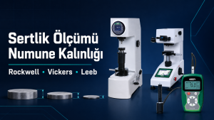 Rockwell Vickers ve Leeb testinde minimum numune kalınlığı