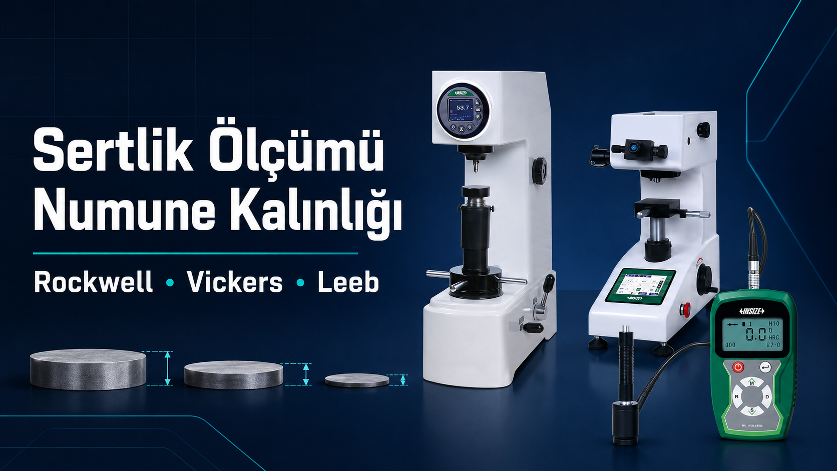 Rockwell Vickers ve Leeb testinde minimum numune kalınlığı